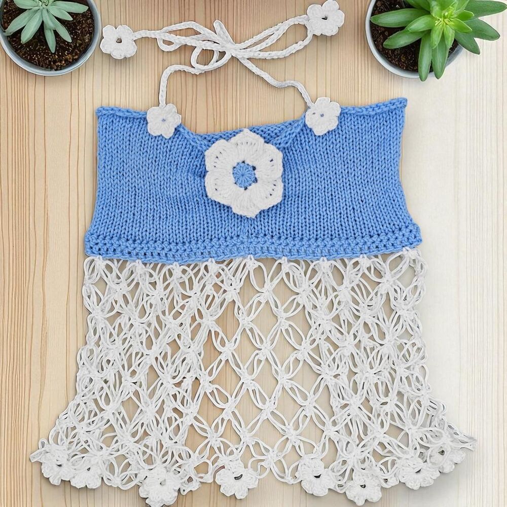 🌸 Handmade Knit & Crochet Flower Top‎ 🌸 - Picture 8 of 8